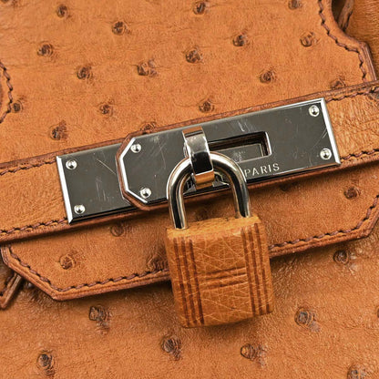 Hermes * Chestnut Ostrich Birkin 30 Handbag
