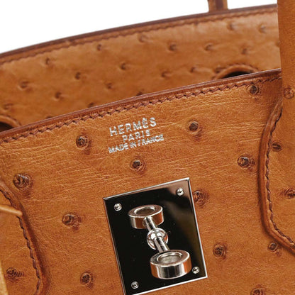 Hermes * Chestnut Ostrich Birkin 30 Handbag