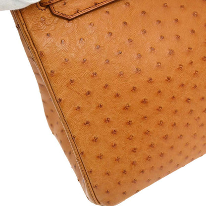 Hermes * Chestnut Ostrich Birkin 35 Handbag