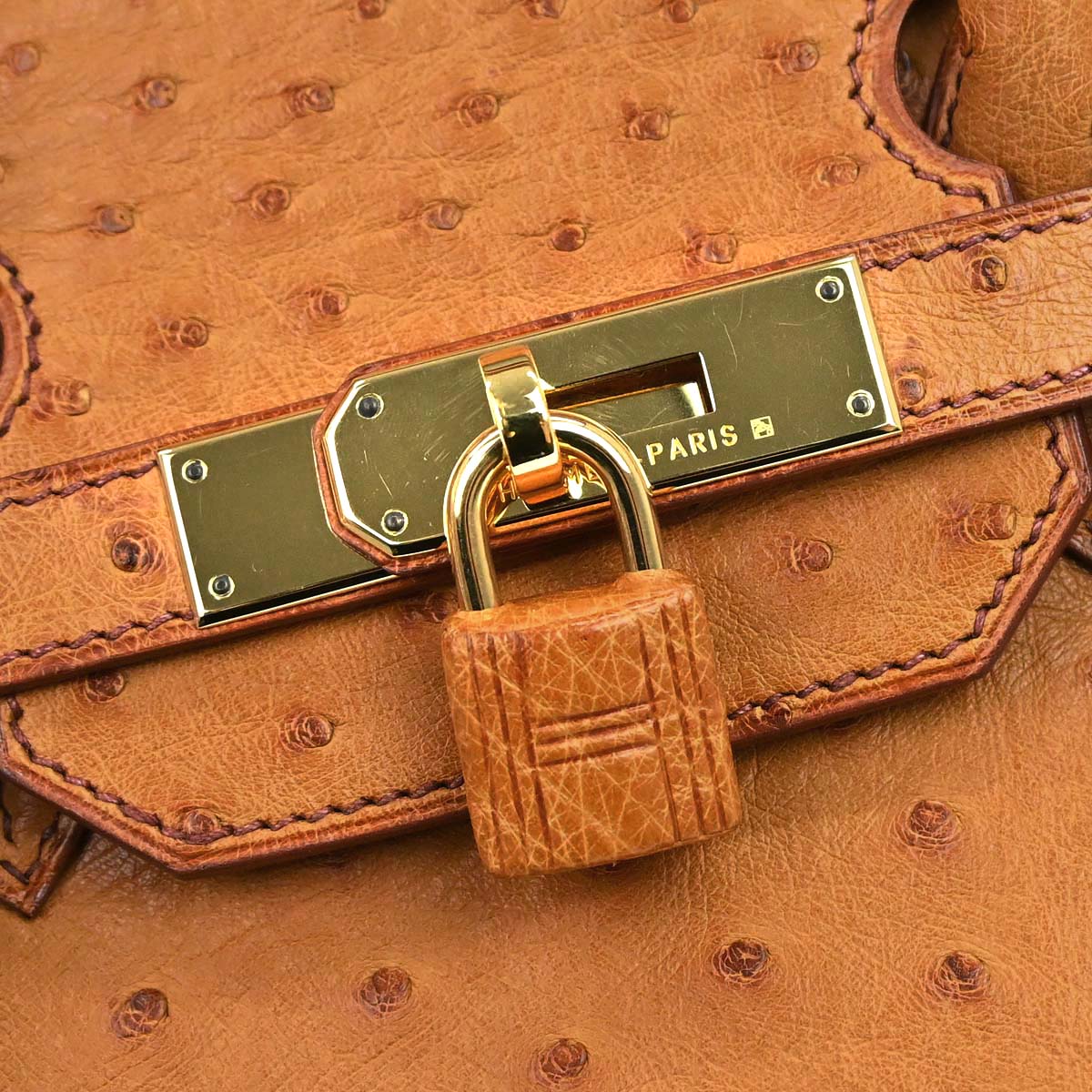 Hermes * Chestnut Ostrich Birkin 35 Handbag