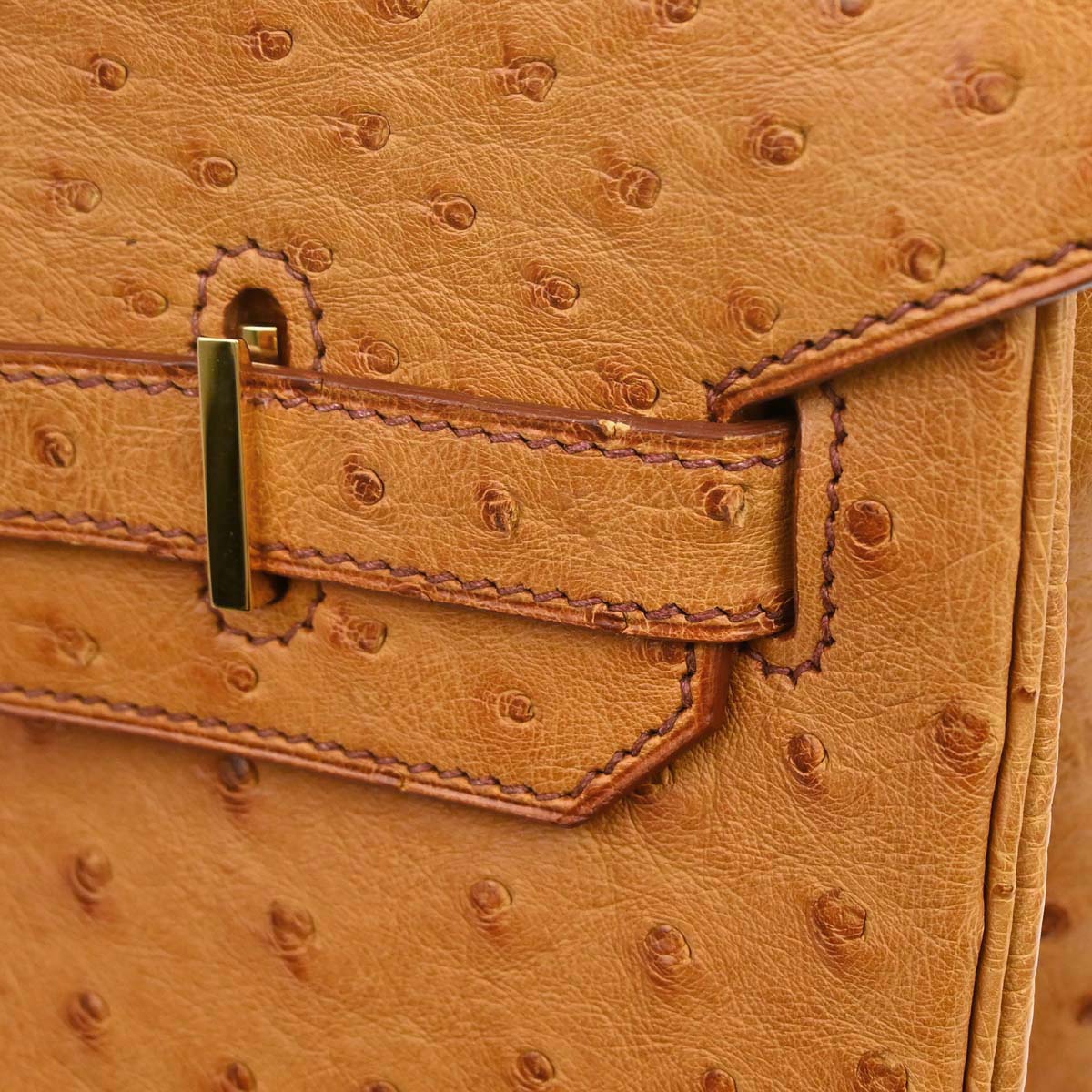 Hermes * Chestnut Ostrich Birkin 35 Handbag
