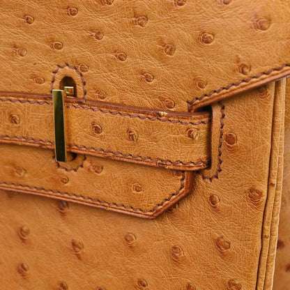Hermes * Chestnut Ostrich Birkin 35 Handbag