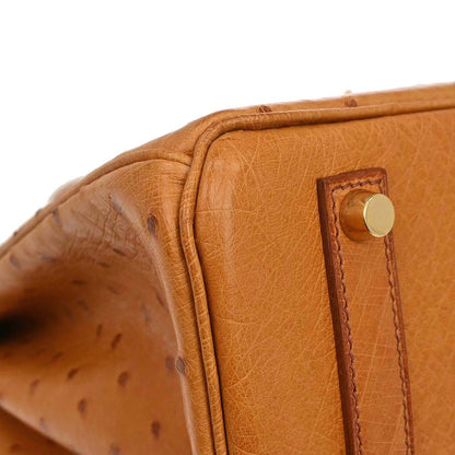 Hermes * Chestnut Ostrich Birkin 35 Handbag