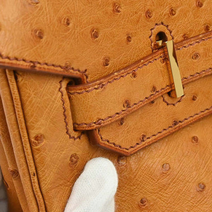 Hermes * Chestnut Ostrich Birkin 35 Handbag