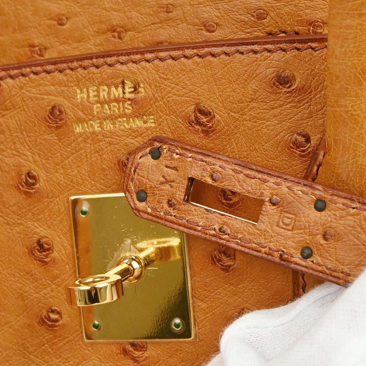 Hermes * Chestnut Ostrich Birkin 35 Handbag