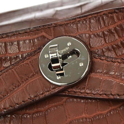 Hermes * Terre Matt Niloticus Crocodile Lindy 30 Shoulder Bag