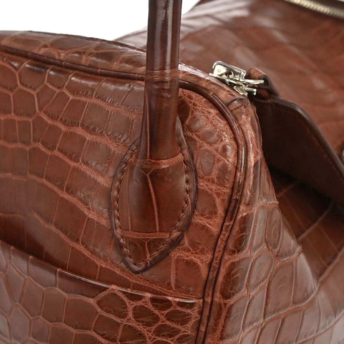 Hermes * Terre Matt Niloticus Crocodile Lindy 30 Shoulder Bag
