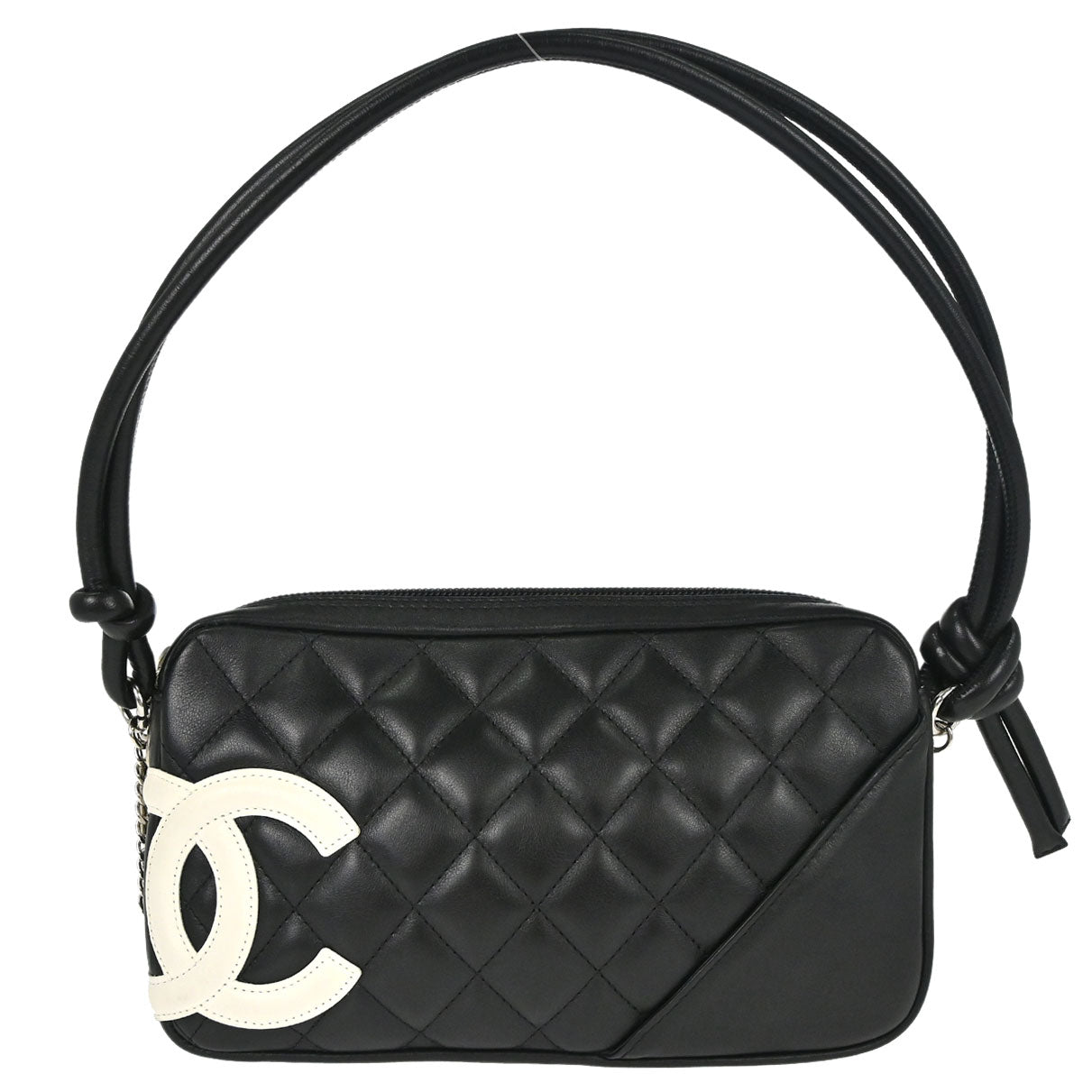 Chanel 2003-2004 Black Calfskin Cambon Ligne Handbag
