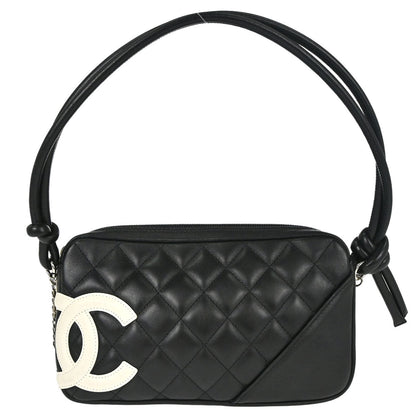 Chanel 2003-2004 Black Calfskin Cambon Ligne Handbag