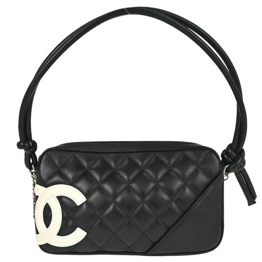Chanel 2003-2004 Black Calfskin Cambon Ligne Handbag