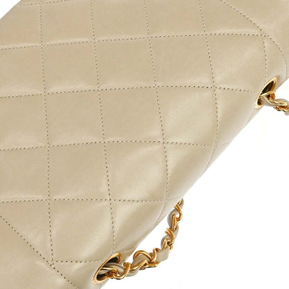 Chanel 1994-1996 Beige Lambskin Small Diana Shoulder Bag