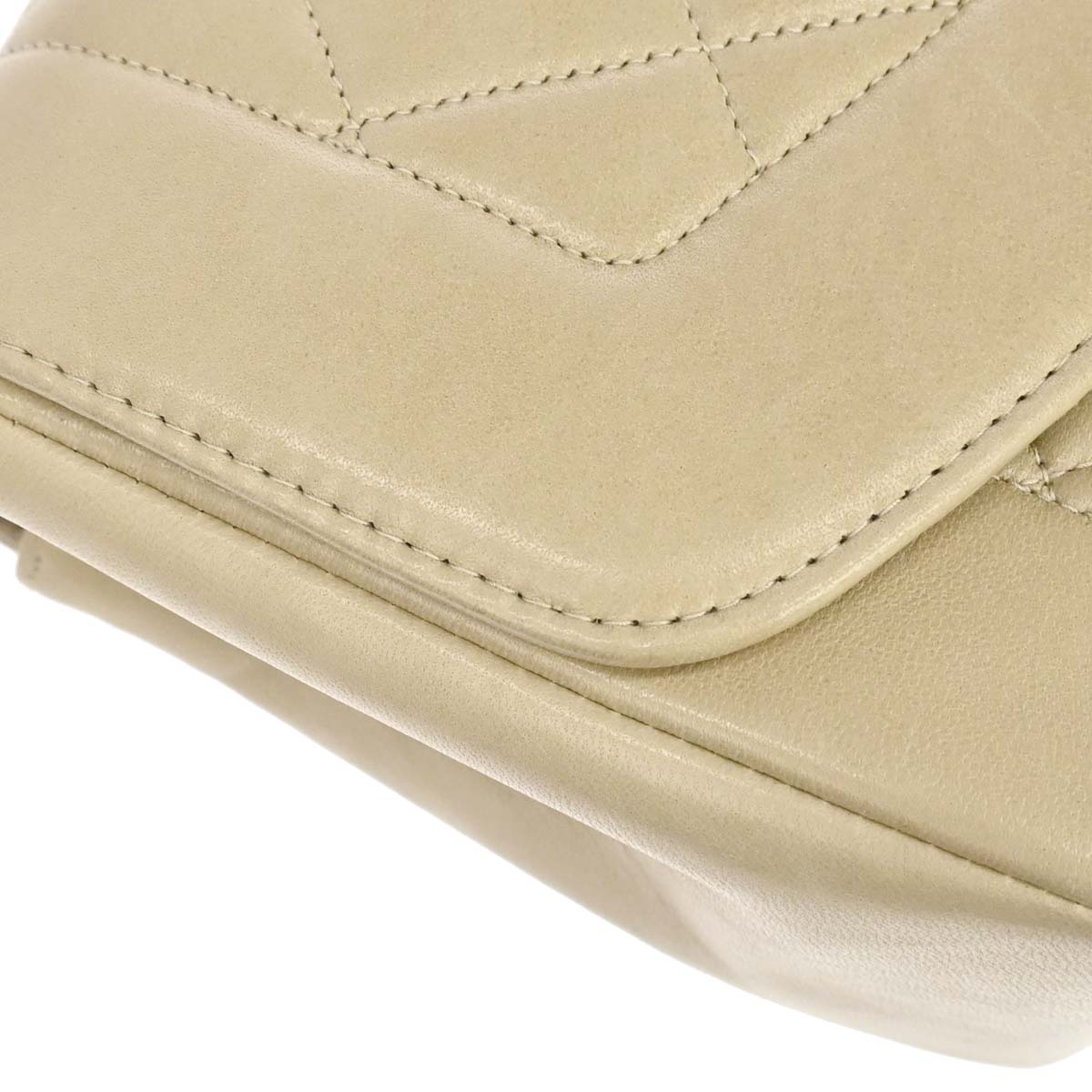 Chanel 1994-1996 Beige Lambskin Small Diana Shoulder Bag
