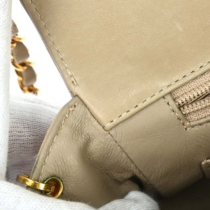 Chanel 1994-1996 Beige Lambskin Small Diana Shoulder Bag