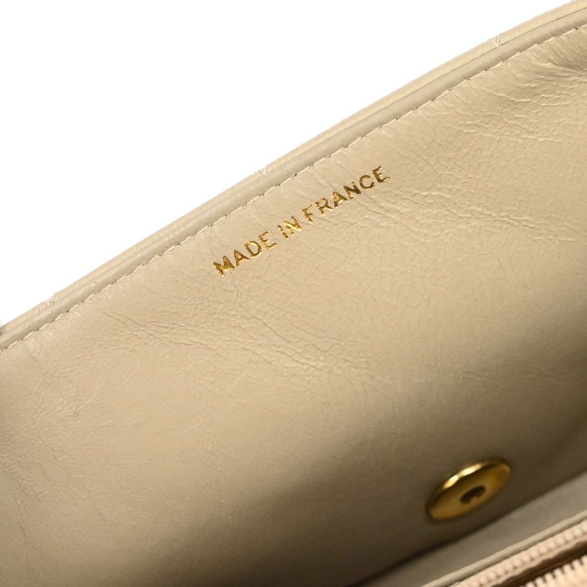 Chanel 1994-1996 Beige Lambskin Small Diana Shoulder Bag