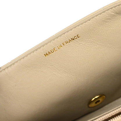Chanel 1994-1996 Beige Lambskin Small Diana Shoulder Bag