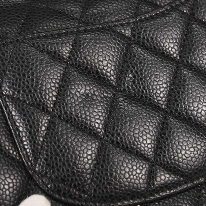 Chanel Black Caviar Skin Small Classic Double Flap Shoulder Bag