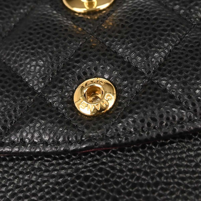 Chanel Black Caviar Skin Small Classic Double Flap Shoulder Bag
