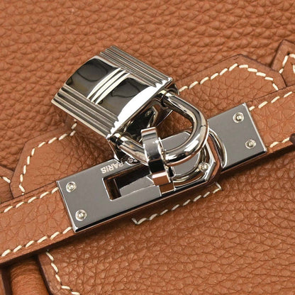 Hermes Gold Taurillon Clemence Birkin 25 Handbag