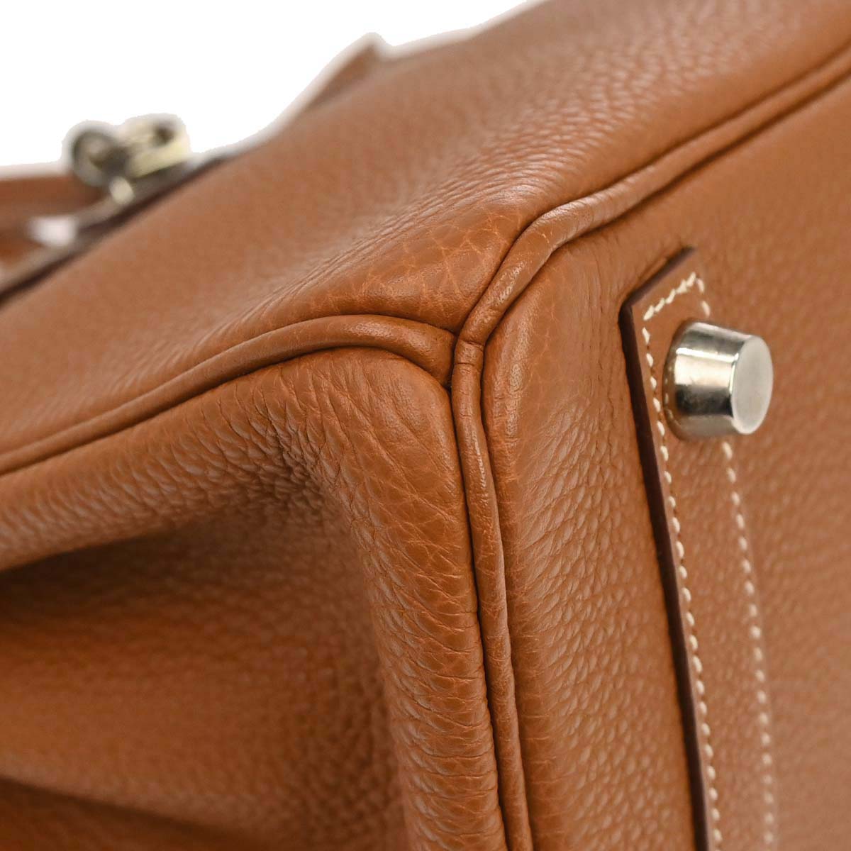 Hermes Gold Taurillon Clemence Birkin 25 Handbag
