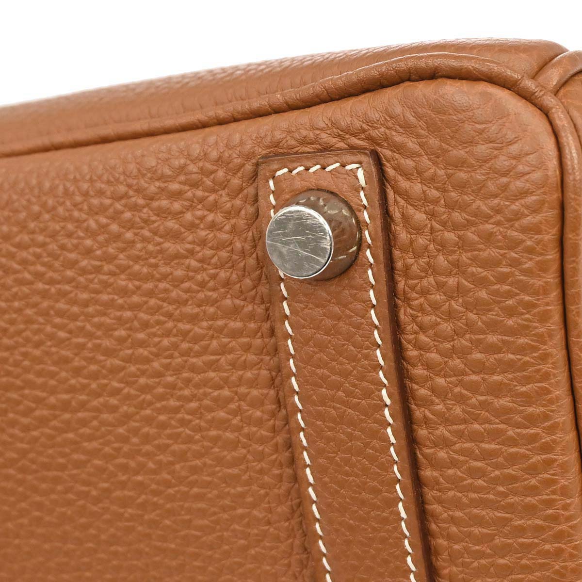 Hermes Gold Taurillon Clemence Birkin 25 Handbag