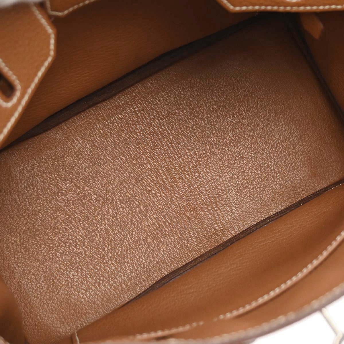 Hermes Gold Taurillon Clemence Birkin 25 Handbag