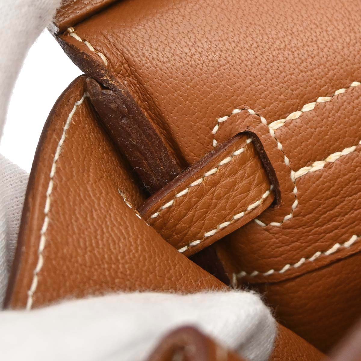 Hermes Gold Taurillon Clemence Birkin 25 Handbag