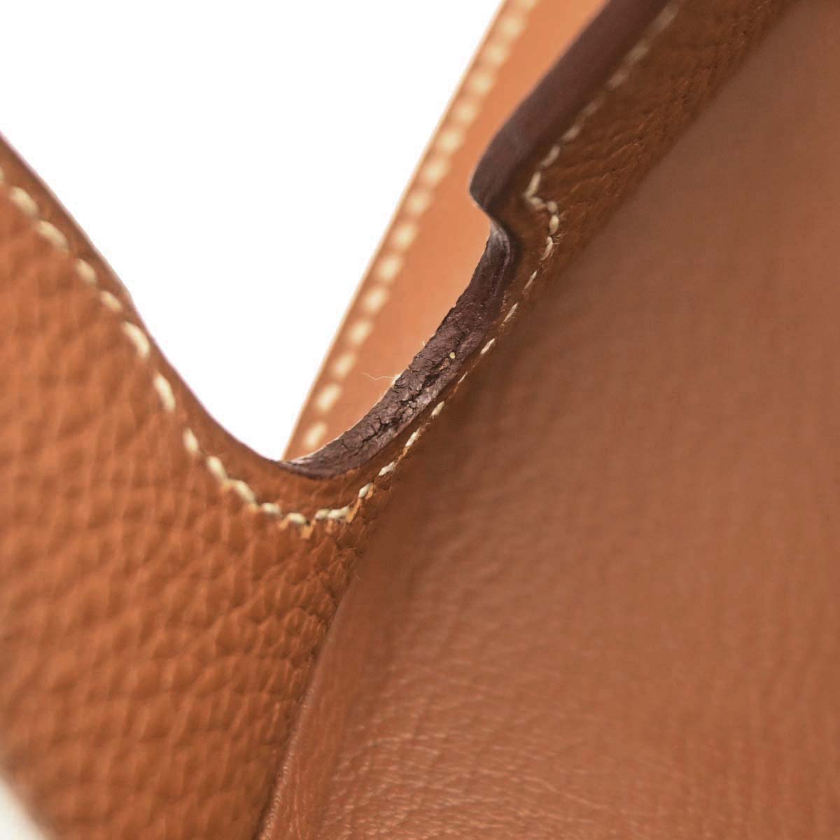 Hermes Gold Taurillon Clemence Birkin 25 Handbag