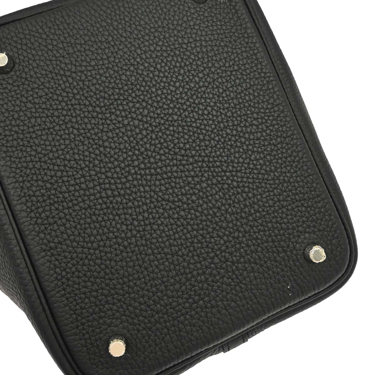 Hermes Black Taurillon Clemence Picotin Lock 22 MM Handbag