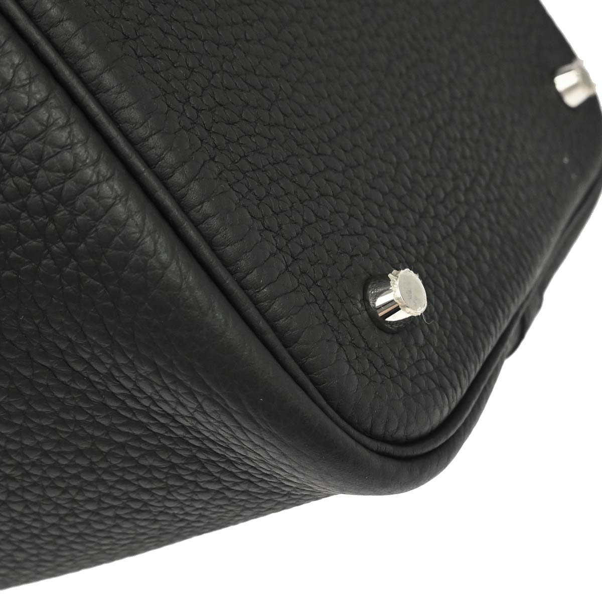 Hermes Black Taurillon Clemence Picotin Lock 22 MM Handbag