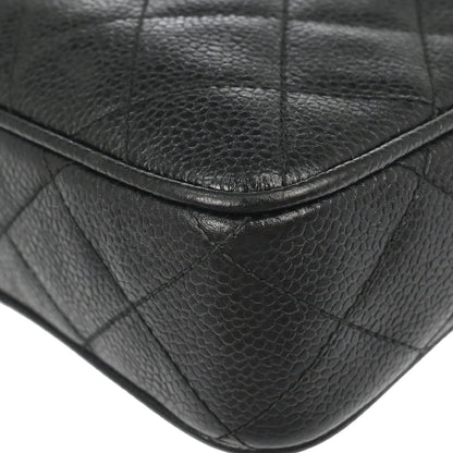 Chanel 1994-1996 Black Caviar Skin Camera Bag Mini