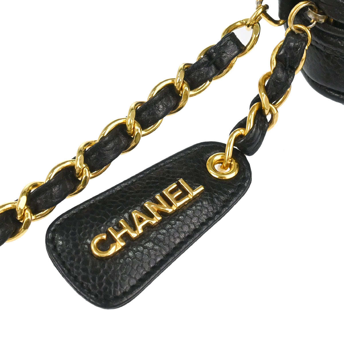 Chanel 1994-1996 Black Caviar Skin Camera Bag Mini