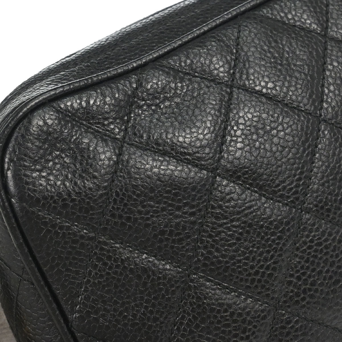 Chanel 1994-1996 Black Caviar Skin Camera Bag Mini