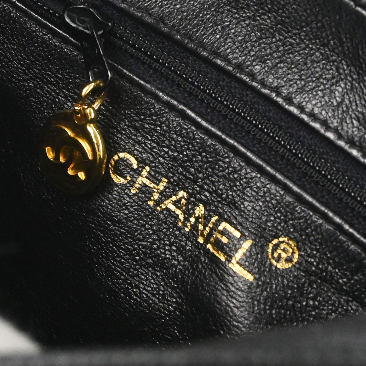 Chanel 1994-1996 Black Caviar Skin Camera Bag Mini