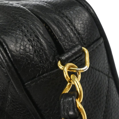 Chanel 1994-1996 Black Caviar Skin Camera Bag Mini