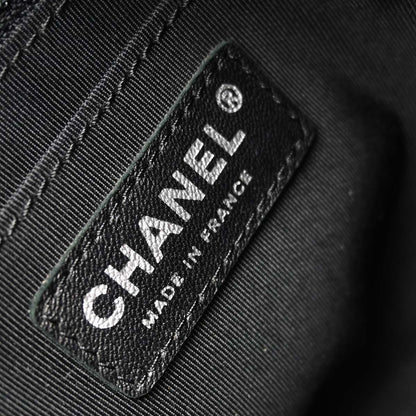 Chanel 2017 Black Deerskin Urban Spirit Chevron Drawstring Bucket Tote Handbag