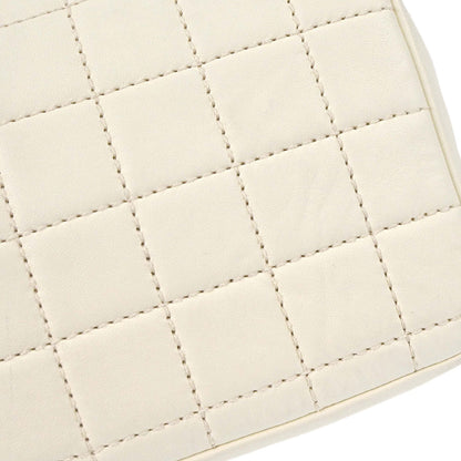 Chanel 2005-2006 White Lambskin Lion East West Choco Bar Shoulder Bag