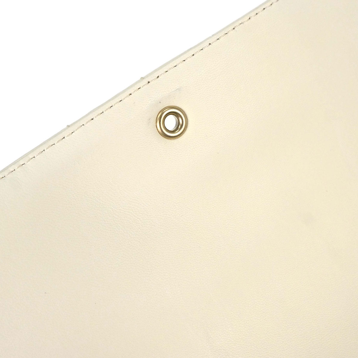 Chanel 2005-2006 White Lambskin Lion East West Choco Bar Shoulder Bag