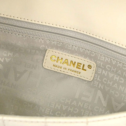 Chanel 2005-2006 White Lambskin Lion East West Choco Bar Shoulder Bag