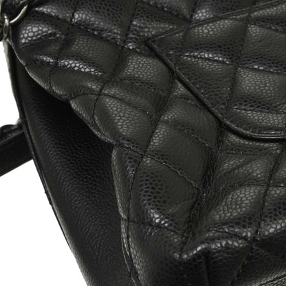 Chanel 2015-2016 Black Caviar Skin Tote Chain Handbag