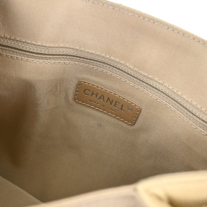 Chanel Beige Caviar Skin Accordion Flap Shoulder Bag