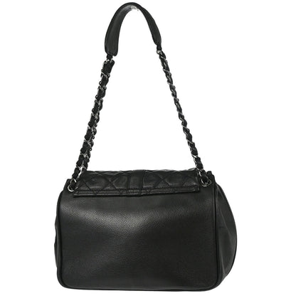 Chanel 2005-2006 Black Caviar Skin Mademoiselle Lock Accordion Flap Bag