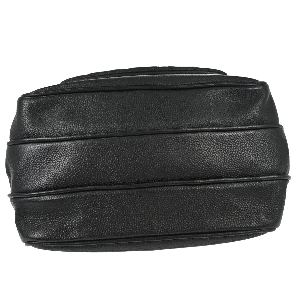 Chanel 2005-2006 Black Caviar Skin Mademoiselle Lock Accordion Flap Bag