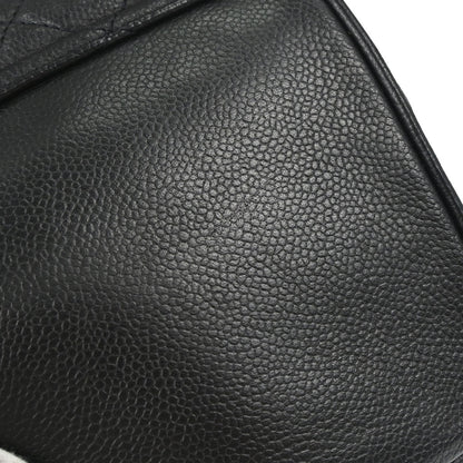 Chanel 2005-2006 Black Caviar Skin Mademoiselle Lock Accordion Flap Bag