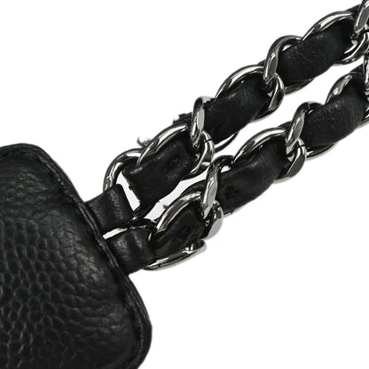 Chanel 2005-2006 Black Caviar Skin Mademoiselle Lock Accordion Flap Bag