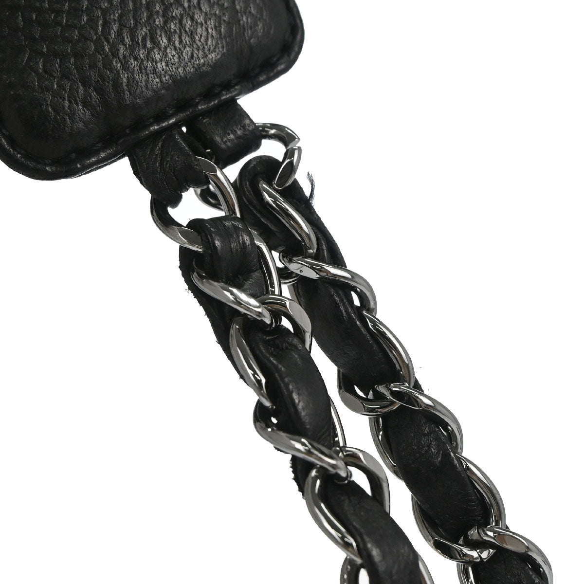 Chanel 2005-2006 Black Caviar Skin Mademoiselle Lock Accordion Flap Bag