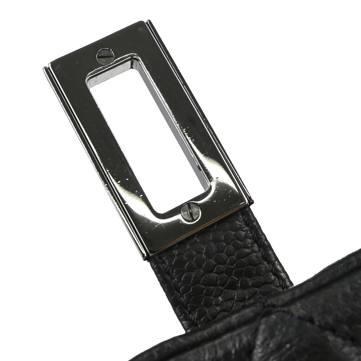 Chanel 2005-2006 Black Caviar Skin Mademoiselle Lock Accordion Flap Bag