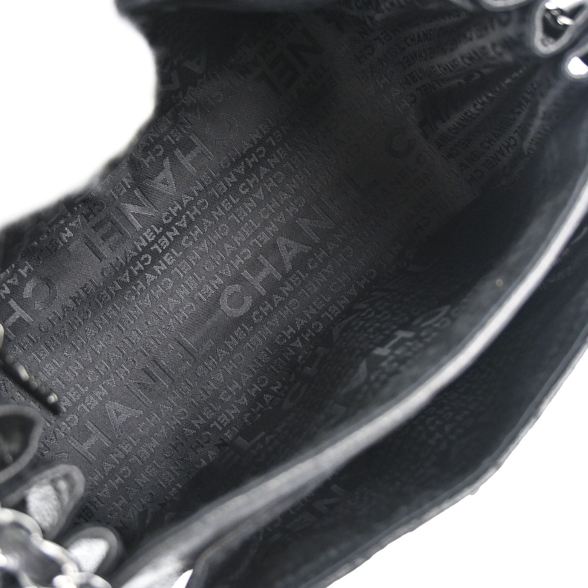 Chanel 2005-2006 Black Caviar Skin Mademoiselle Lock Accordion Flap Bag