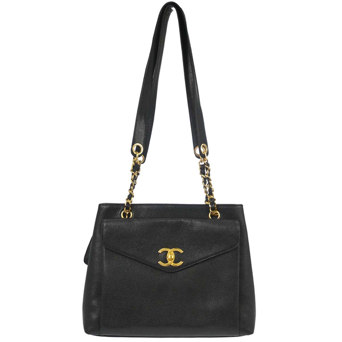 Chanel Black Caviar Skin Shoulder Bag