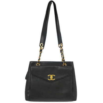 Chanel Black Caviar Skin Shoulder Bag