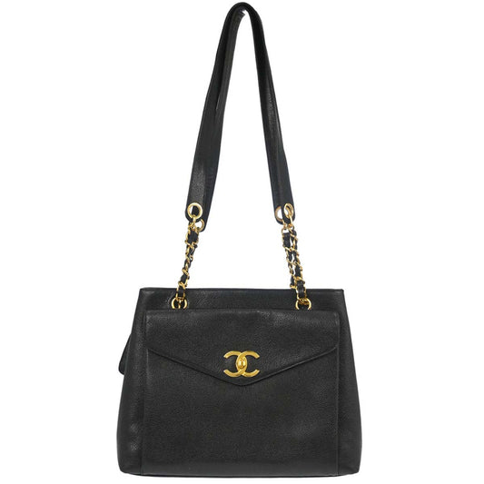 Chanel Black Caviar Skin Shoulder Bag